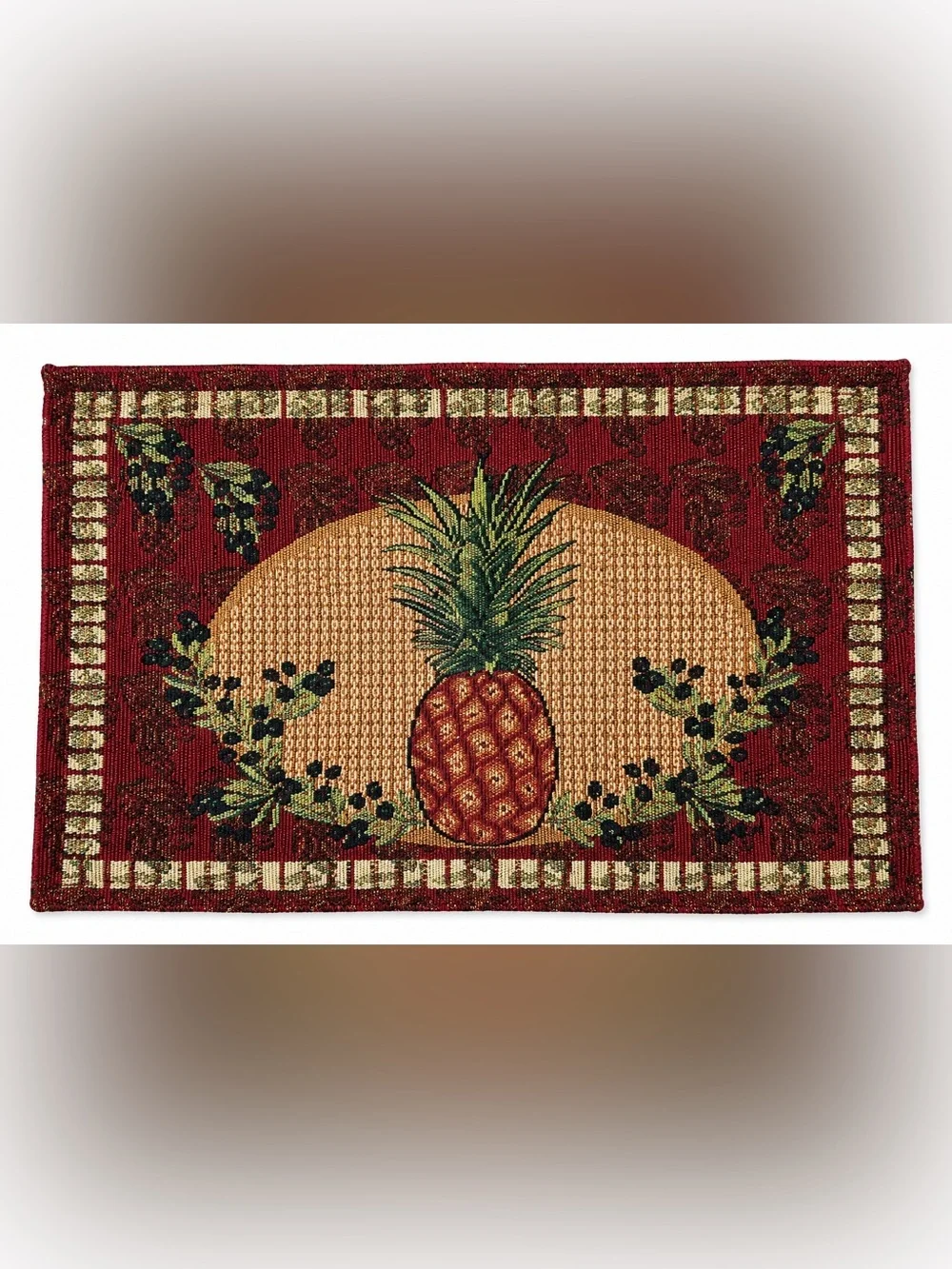 Vintage Pineapple Tapestry Placemat Tropical Fruit Retro Cottage Boho Decor